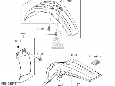 FENDERS - KX125-K4 1997 USA CANADA