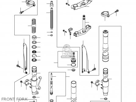 FRONT FORK - KX125-K4 1997 USA CANADA