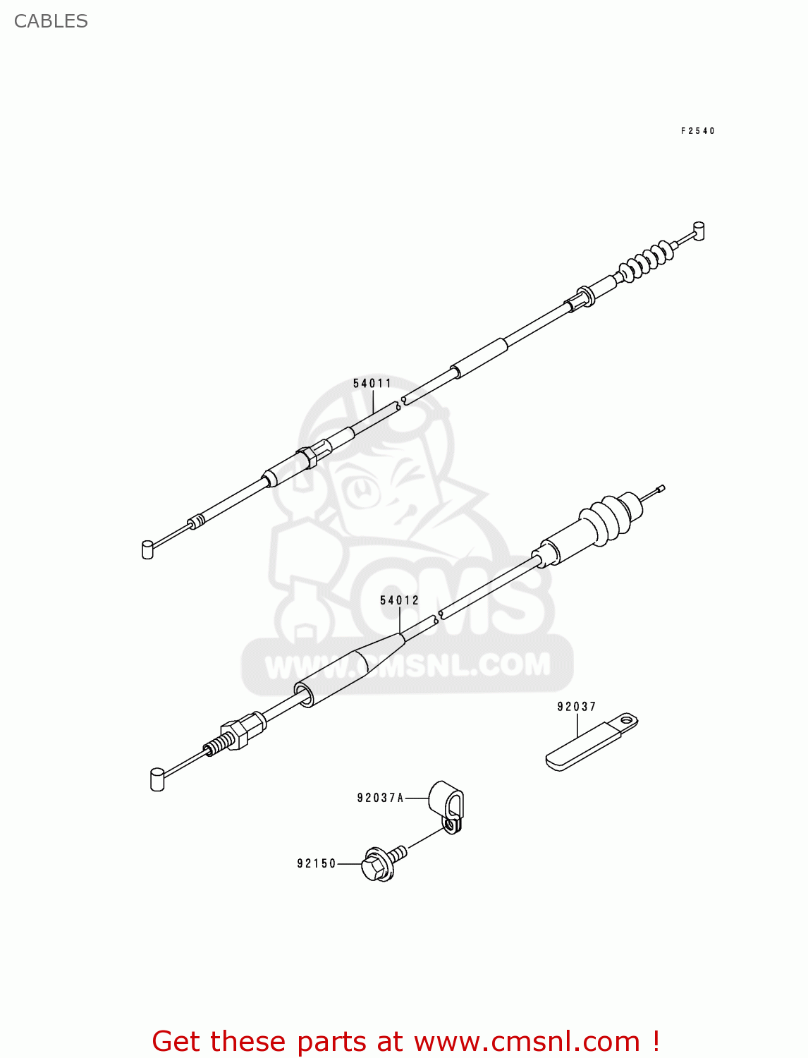 CABLES KX125-K5 1998 EUROPE FR AS