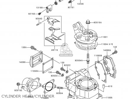 CYLINDER HEAD/CYLINDER - KX125-K5 1998 EUROPE FR AS