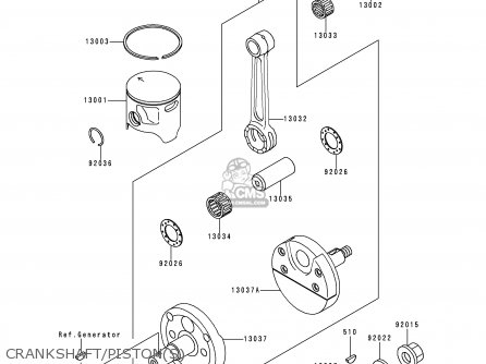 CRANKSHAFT/PISTON(S) - KX125-K5 1998 EUROPE FR AS