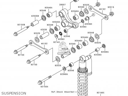 SUSPENSION - KX125-K5 1998 EUROPE FR AS