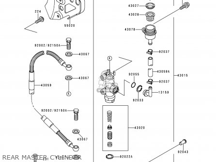 REAR MASTER CYLINDER - KX125-K5 1998 EUROPE FR AS