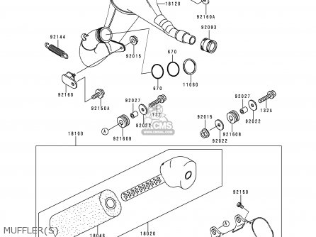 MUFFLER(S) - KX125-K5 1998 USA CANADA