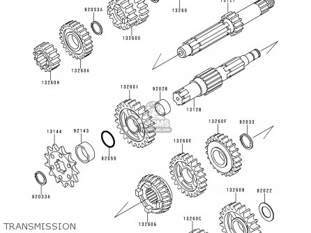 TRANSMISSION - KX125-K5 1998 USA CANADA