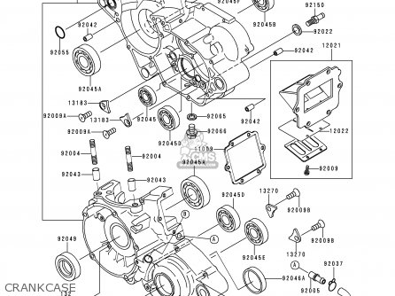 CRANKCASE - KX125-K5 1998 USA CANADA
