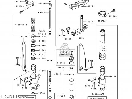 FRONT FORK - KX125-K5 1998 USA CANADA