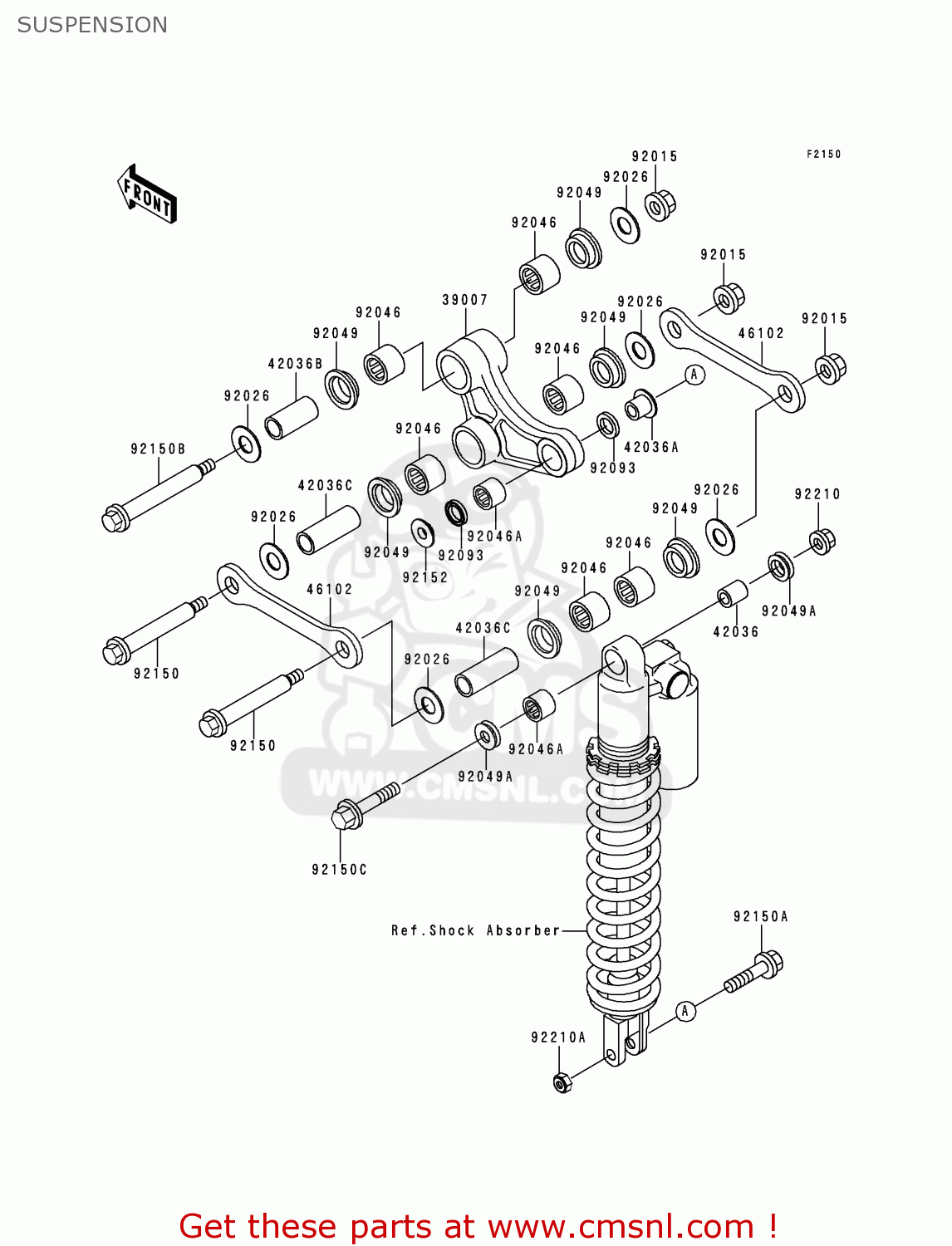 SUSPENSION KX125-L1 1999 EUROPE FR AS