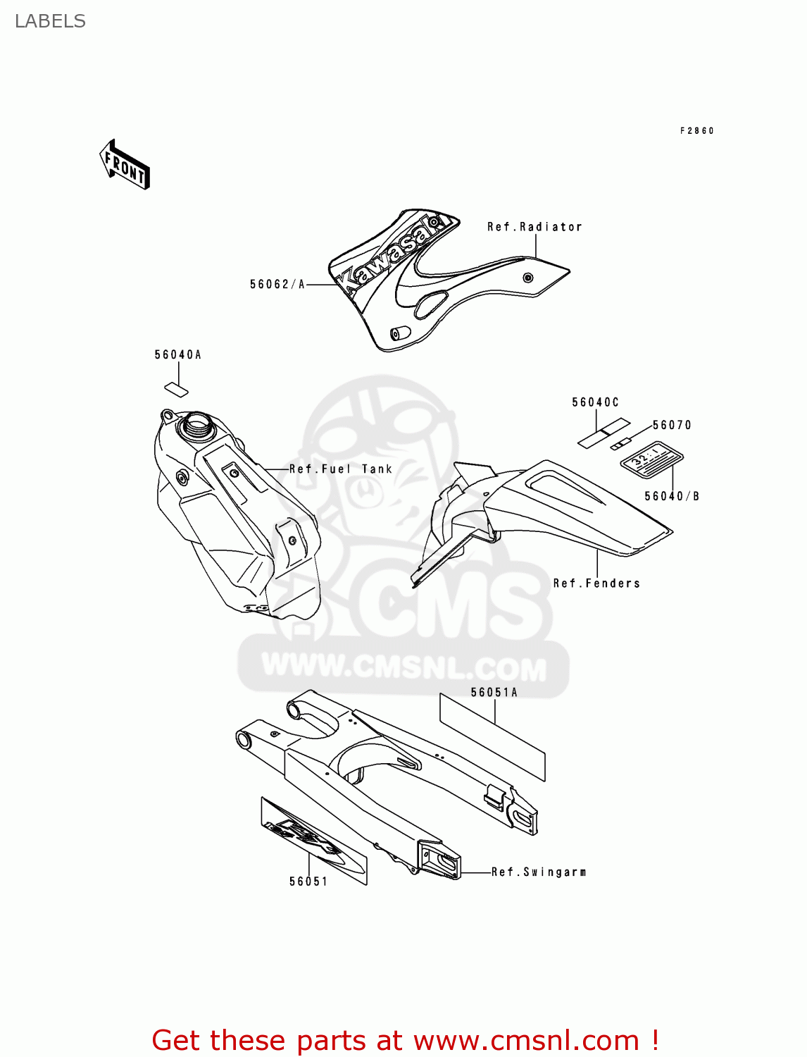LABELS KX125-L1 1999 EUROPE FR AS