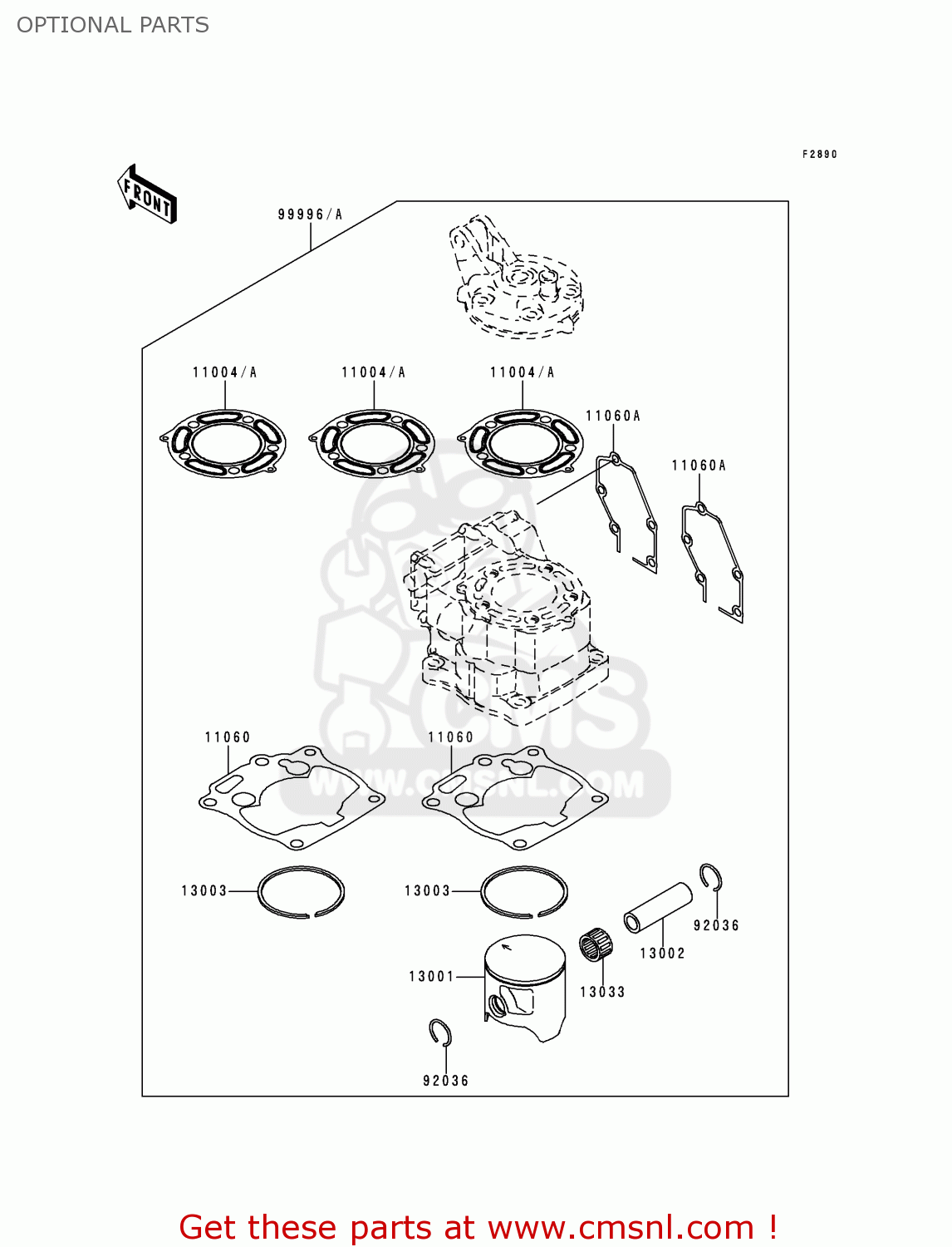 OPTIONAL PARTS KX125-L1 1999 EUROPE FR AS
