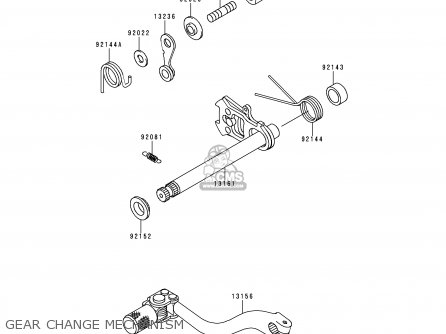 GEAR CHANGE MECHANISM - KX125-L1 1999 EUROPE FR AS