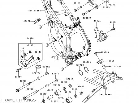 FRAME FITTINGS - KX125-L1 1999 EUROPE FR AS
