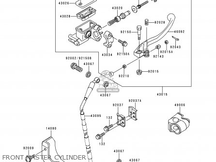 FRONT MASTER CYLINDER - KX125-L1 1999 EUROPE FR AS