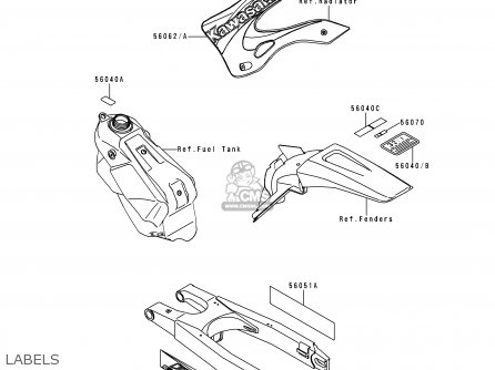LABELS - KX125-L1 1999 EUROPE FR AS