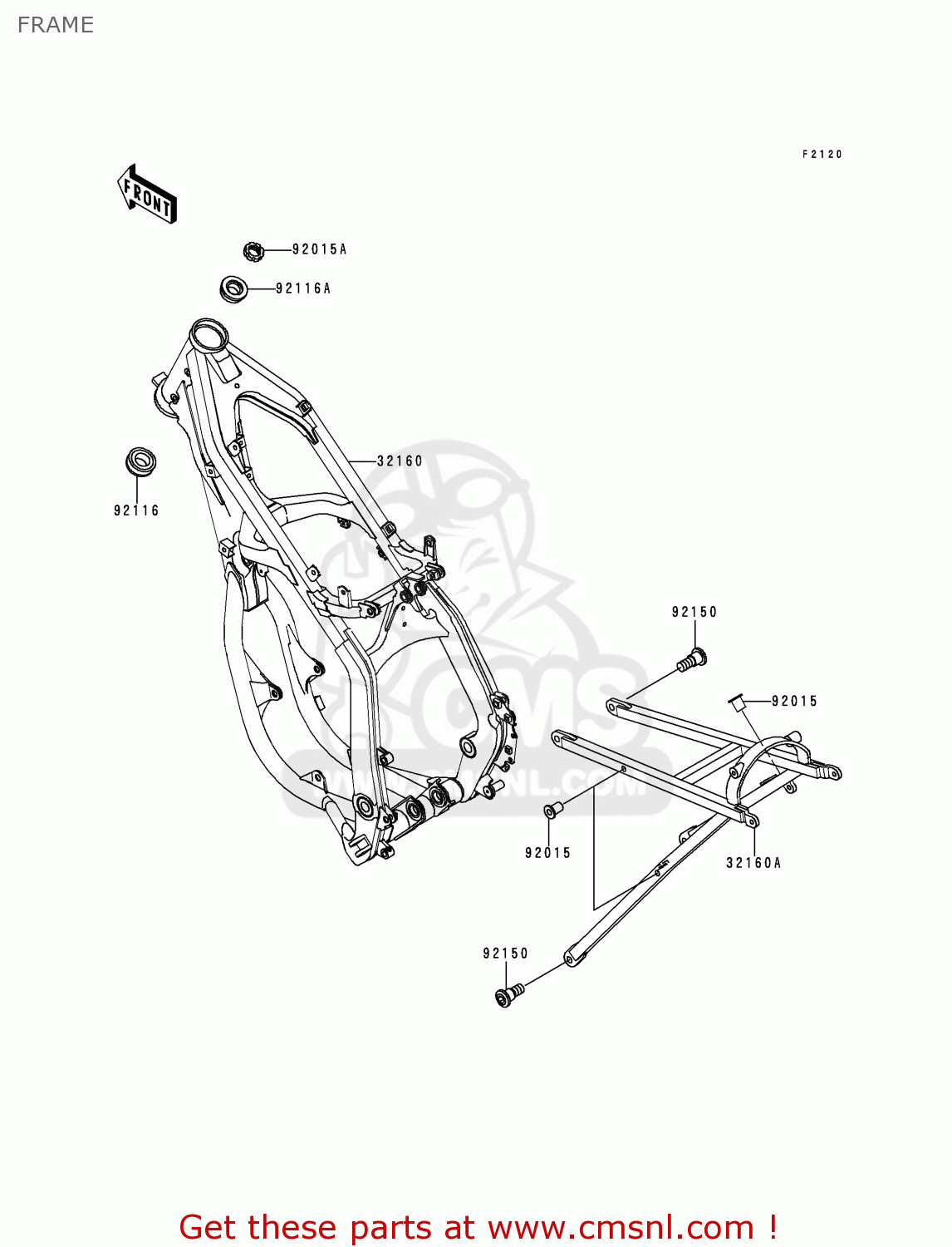 FRAME KX125-L1 1999 USA CANADA