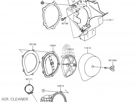 AIR CLEANER - KX125-L1 1999 USA CANADA