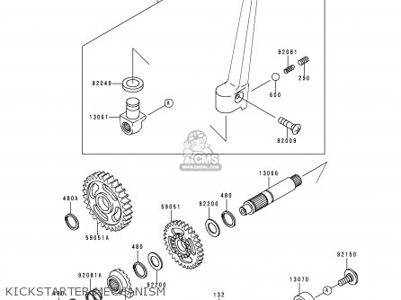 KICKSTARTER MECHANISM - KX125-L1 1999 USA CANADA