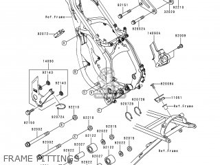 FRAME FITTINGS - KX125-L1 1999 USA CANADA