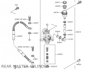REAR MASTER CYLINDER - KX125-L1 1999 USA CANADA