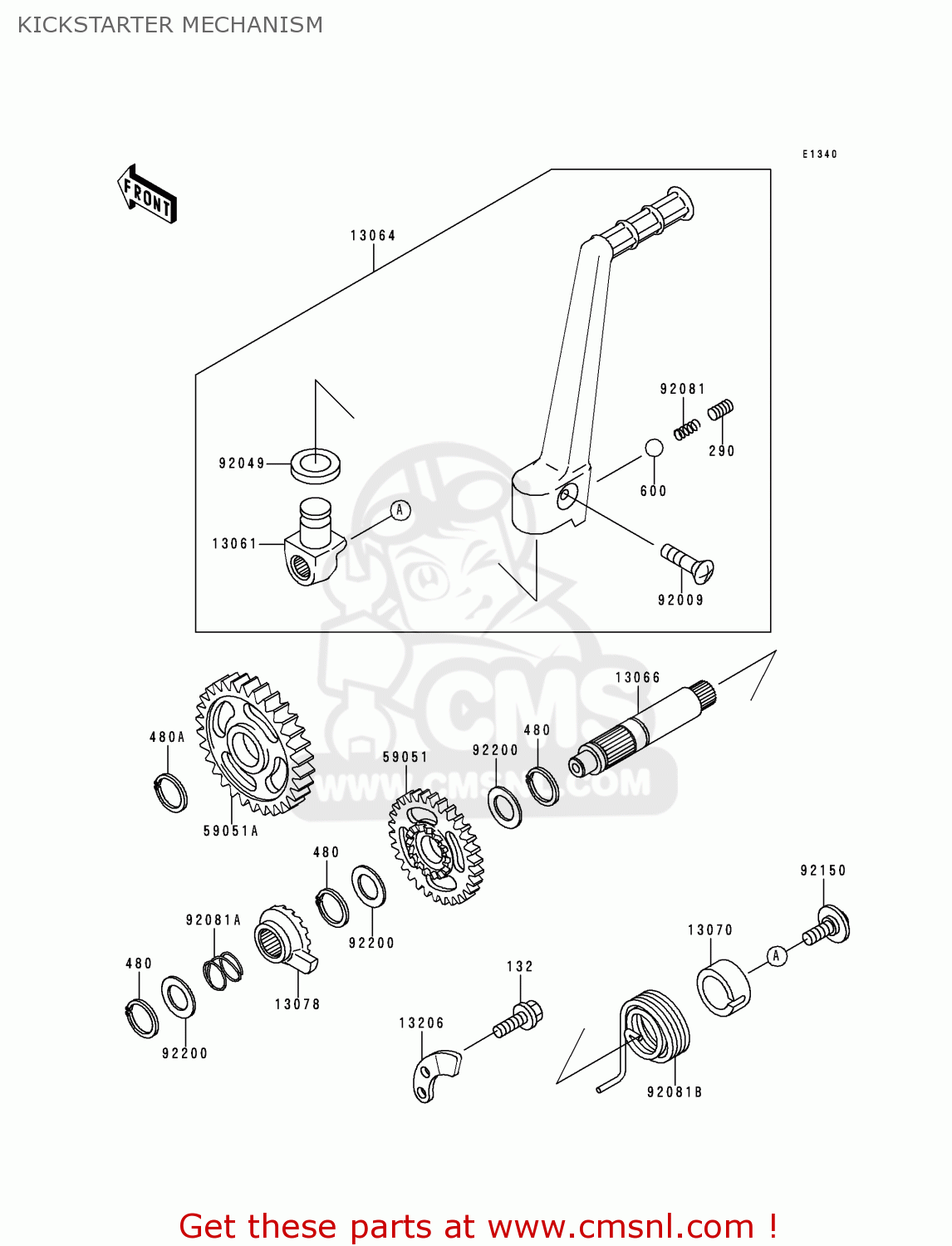 KICKSTARTER MECHANISM KX125-L2 2000 EUROPE AS