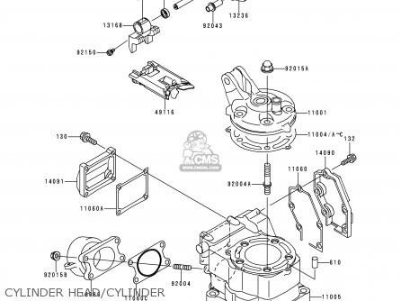 CYLINDER HEAD/CYLINDER - KX125-L2 2000 EUROPE AS