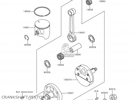 CRANKSHAFT/PISTON(S) - KX125-L2 2000 EUROPE AS
