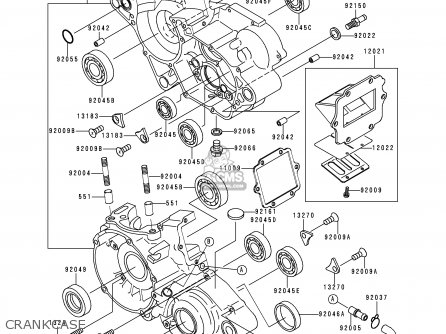 CRANKCASE - KX125-L2 2000 EUROPE AS