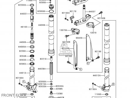 FRONT FORK - KX125-L2 2000 USA CANADA