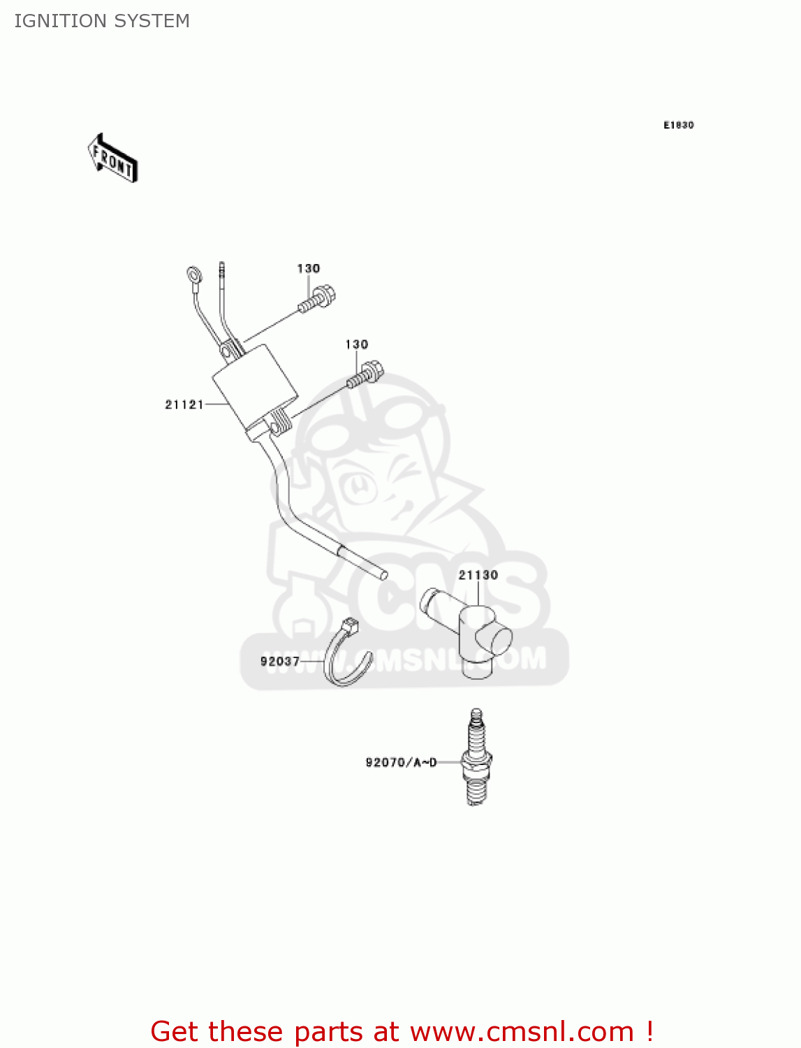 Kawasaki KX125-L3 KX125 2001 USA CANADA IGNITION SYSTEM - buy original ...