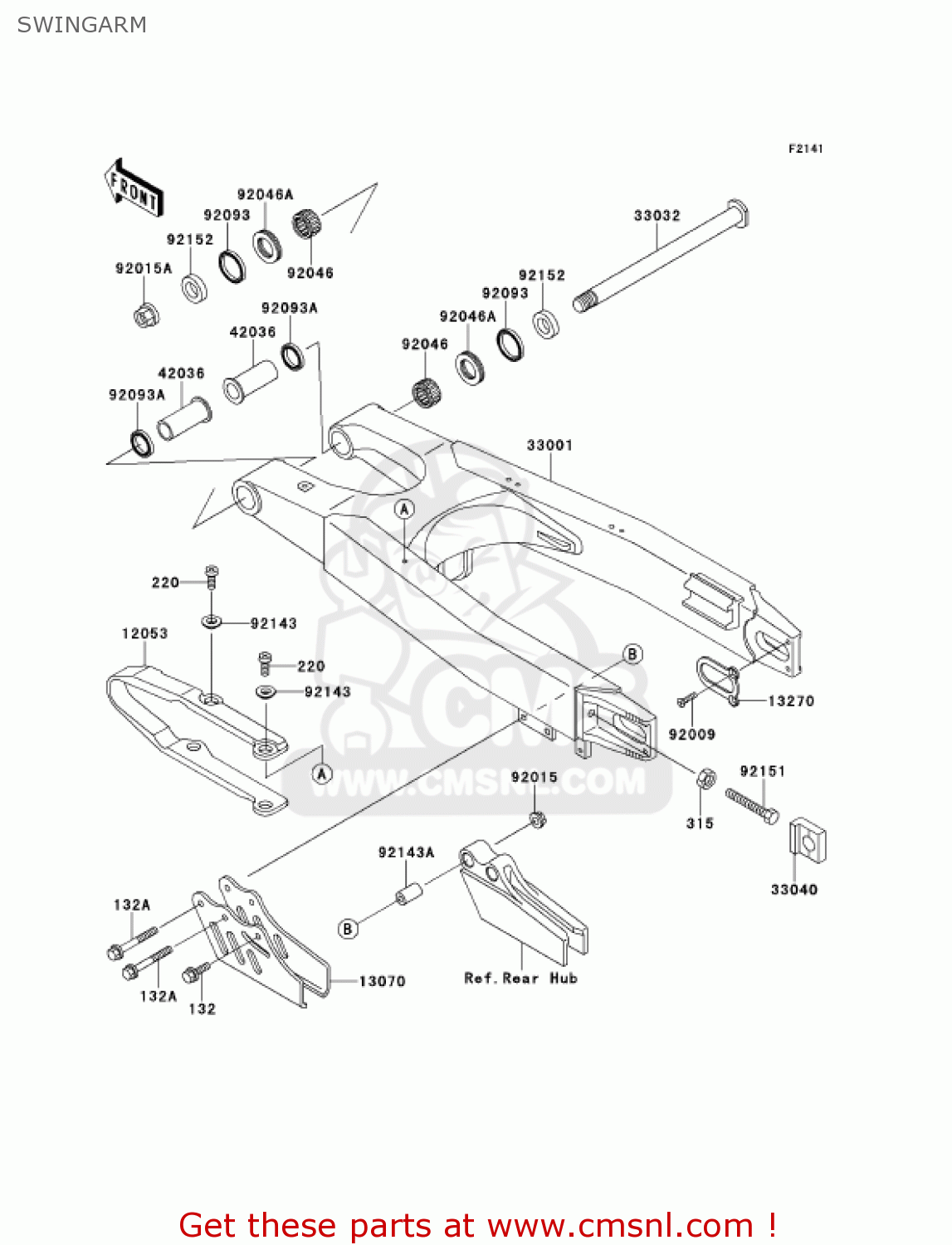 SWINGARM KX125-L3 KX125 2001 USA CANADA