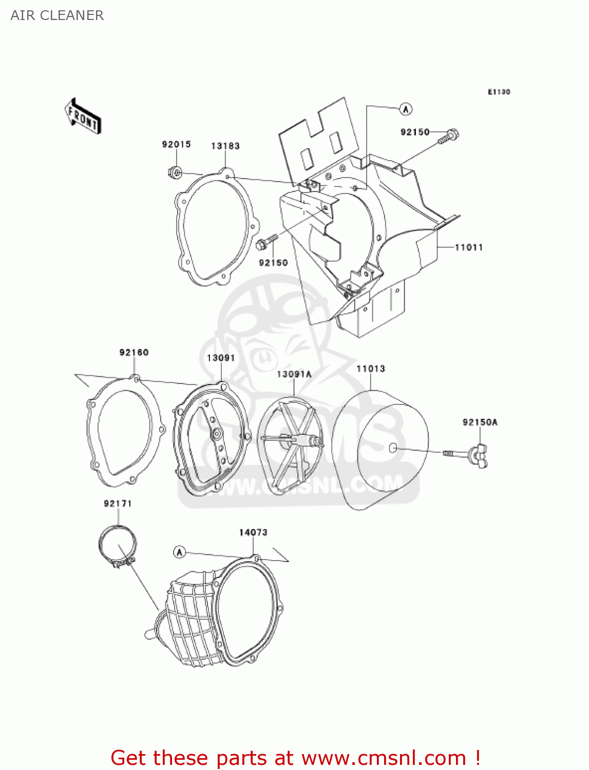 AIR CLEANER KX125-L3 KX125 2001 USA CANADA