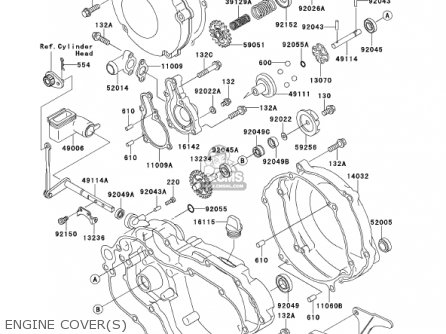 ENGINE COVER(S) - KX125-L3 KX125 2001 USA CANADA