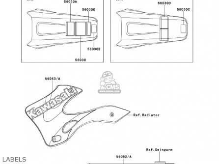 LABELS - KX125-L3 KX125 2001 USA CANADA
