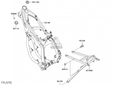FRAME - KX125-L3 KX125 2001 USA CANADA