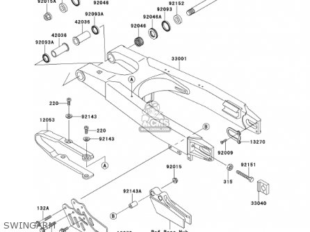 SWINGARM - KX125-L3 KX125 2001 USA CANADA