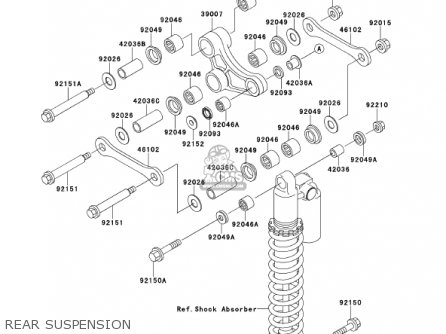 REAR SUSPENSION - KX125-L3 KX125 2001 USA CANADA