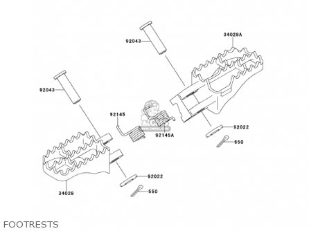 FOOTRESTS - KX125-L3 KX125 2001 USA CANADA