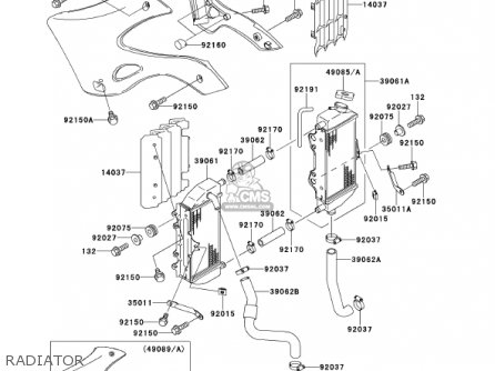 RADIATOR - KX125-L3 KX125 2001 USA CANADA