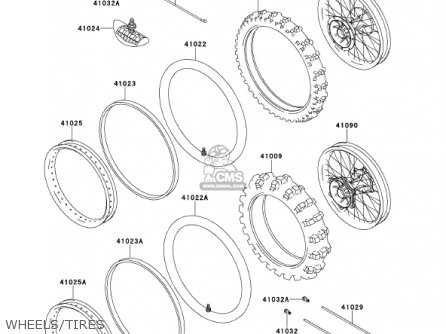 WHEELS/TIRES - KX125-L3 KX125 2001 USA CANADA