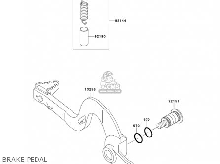 BRAKE PEDAL - KX125-L3 KX125 2001 USA CANADA