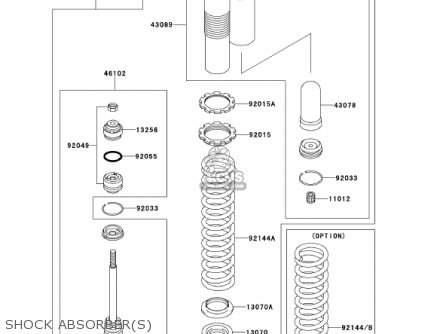 SHOCK ABSORBER(S) - KX125-L3 KX125 2001 USA CANADA