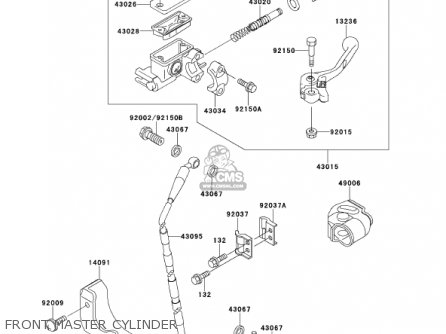 FRONT MASTER CYLINDER - KX125-L3 KX125 2001 USA CANADA