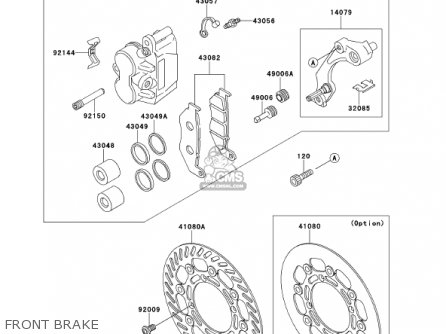 FRONT BRAKE - KX125-L3 KX125 2001 USA CANADA