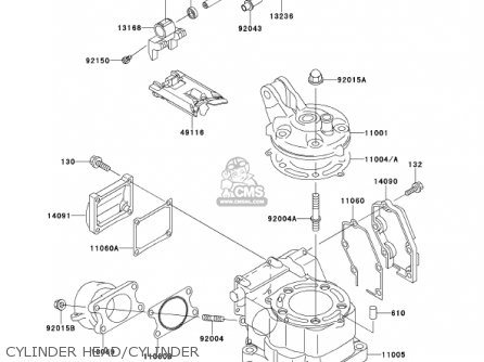 CYLINDER HEAD/CYLINDER - KX125-L3 KX125 2001 USA CANADA