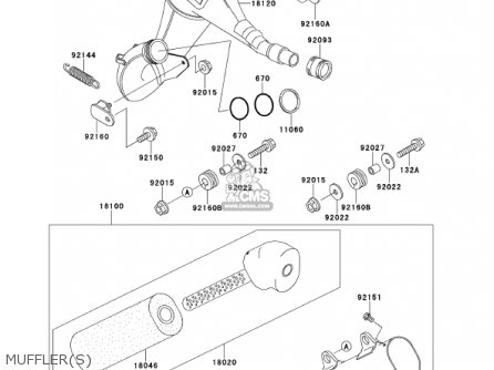 MUFFLER(S) - KX125-L3 KX125 2001 USA CANADA