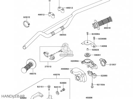 HANDLEBAR - KX125-L3 KX125 2001 USA CANADA