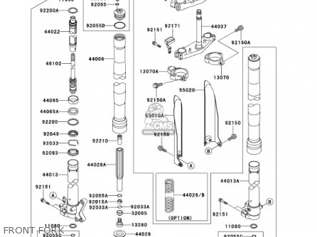 FRONT FORK - KX125-L3 KX125 2001 USA CANADA
