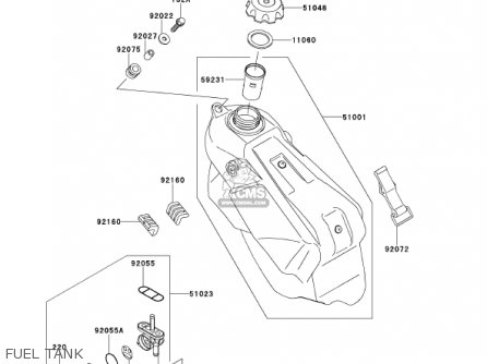 FUEL TANK - KX125-L3 KX125 2001 USA CANADA