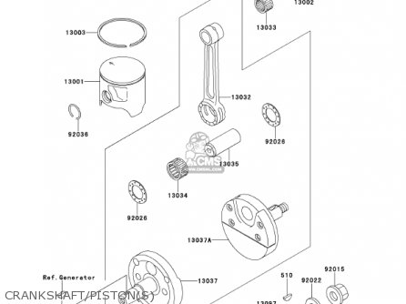 CRANKSHAFT/PISTON(S) - KX125-L3 KX125 2001 USA CANADA
