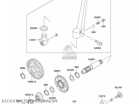 KICKSTARTER MECHANISM - KX125-L3 KX125 2001 USA CANADA